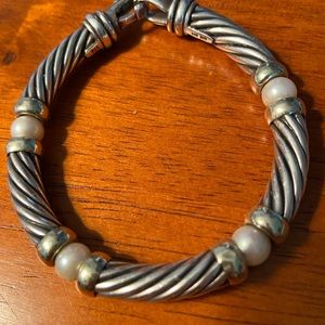 David Yurman Hampton Pearl Cable Bracelet